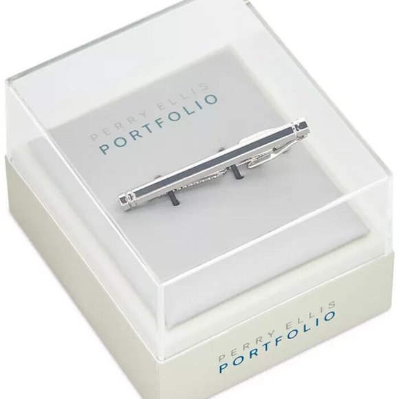 PERRY ELLIS PORTFOLIO Men's Hex Tie Bar - Picture 2 of 2